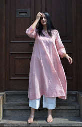 Cotton Stripe A line Kurta Set